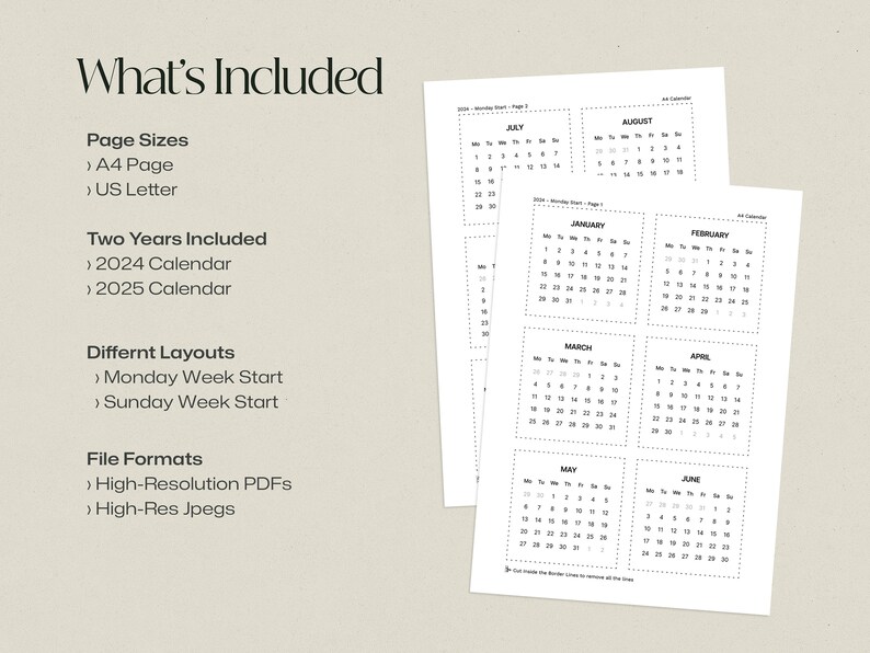 2024 2025 Mini Calendar Printable - Il 794xN.5976237253 Gg9w