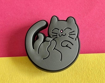 Cat PVC Shoe Charm for Clog-Style Shoes | Cute Accessories for Rubber Clogs | Custom Shoe Decorations | Gift for Shoe Lovers