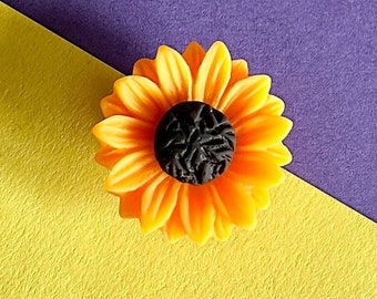 Sunflower resin 3D croc like shoe charm accessory - shoe decoration
