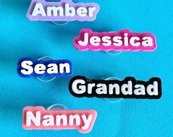 Personalized Name Clog Charms | 3D Printed Shoe Accessories