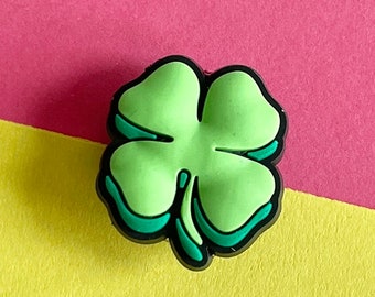 Lucky Four Leaf Clover Croc like Shoe Charm accessory