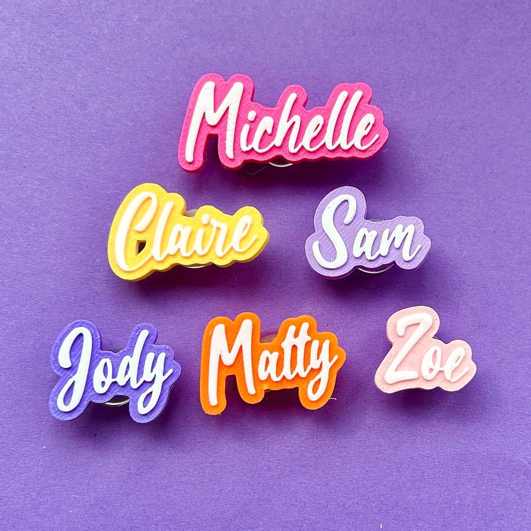 Personalized Name Clog Charms (set of 2) | Custom 3D Printed Shoe ...