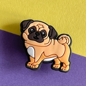 Pug Dog Croc like Shoe Charm accessory - shoe decoration