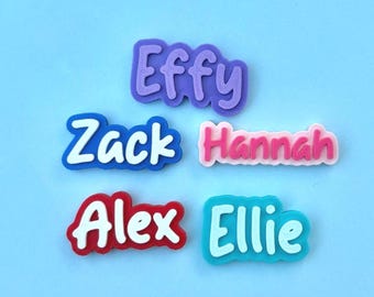 Dijes para zuecos con nombre personalizado / Accesorios para zapatos impresos en 3D