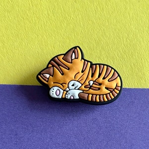 Sleeping Ginger Cat PVC Shoe Charm | Clog Decoration