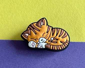 Sleeping Ginger Cat PVC Shoe Charm | Clog Decoration