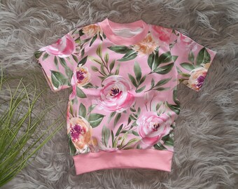 T-shirt bébé/enfant à fleurs taille 86