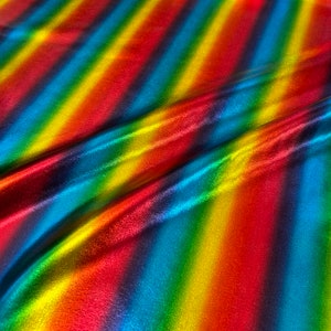 Tessuto Lycra arcobaleno sfumata per costumi, body, tute, spettacolo danza e ginnastica immagine 6