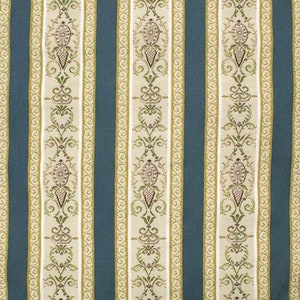 Damask fabric for furnishings with gold, pink, burgundy and green stripes. By the meter multiples of 50 cm: 1 50 x 140 cm 2 100 x 140 cm etc... image 6