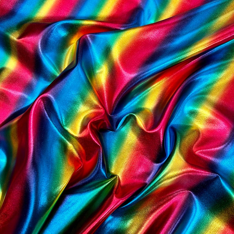 Tessuto Lycra arcobaleno sfumata per costumi, body, tute, spettacolo danza e ginnastica immagine 7