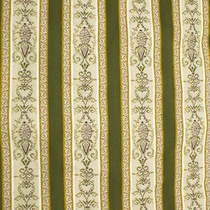 Damask fabric for furnishings with gold, pink, burgundy and green stripes. By the meter multiples of 50 cm: 1 50 x 140 cm 2 100 x 140 cm etc... image 5