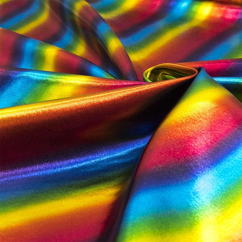 Tessuto Lycra arcobaleno sfumata per costumi, body, tute, spettacolo danza e ginnastica immagine 1