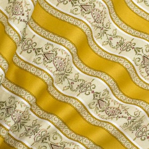 Damask fabric for furnishings with gold, pink, burgundy and green stripes. By the meter multiples of 50 cm: 1 50 x 140 cm 2 100 x 140 cm etc... image 2