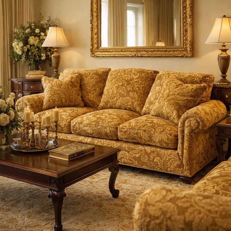 Damask velvet upholstery fabric. Sold by the meter (multiples of 50 cm: 1 = 50 x 140 cm; 2 = 100 x 140 cm, etc.) image 12