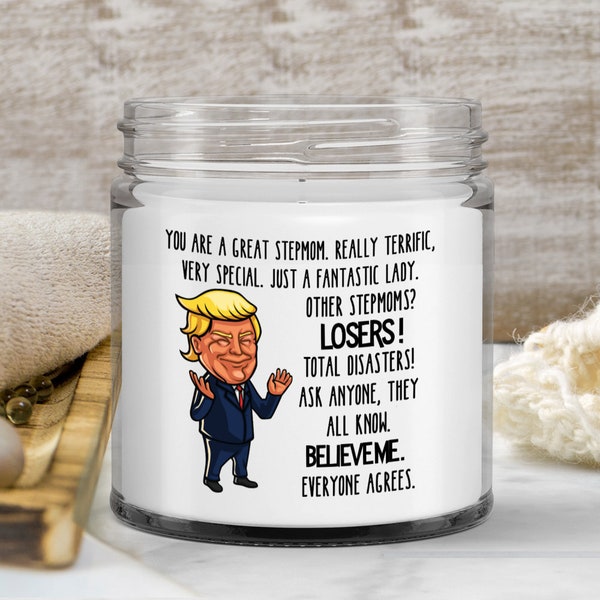 Bougie Trump belle-mère de fils fille Cadeaux pour belle-mère Bougie fête des mères pour belle-mère Drôle MAGA Cadeaux politique belle-mère pour belle-mère