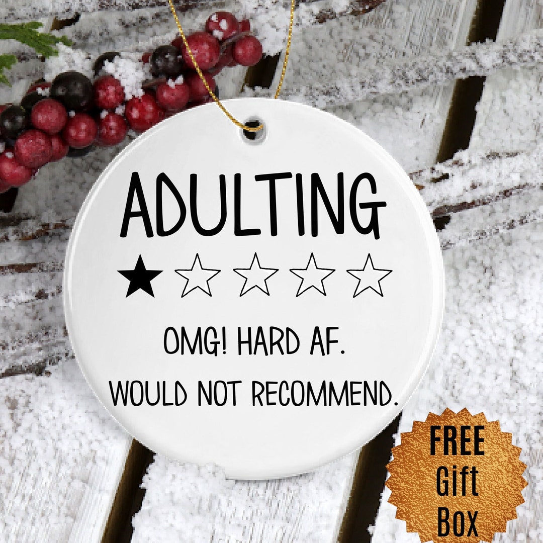 Funny Christmas Ornament for Young Adult Gifts for Cowoker Adulting