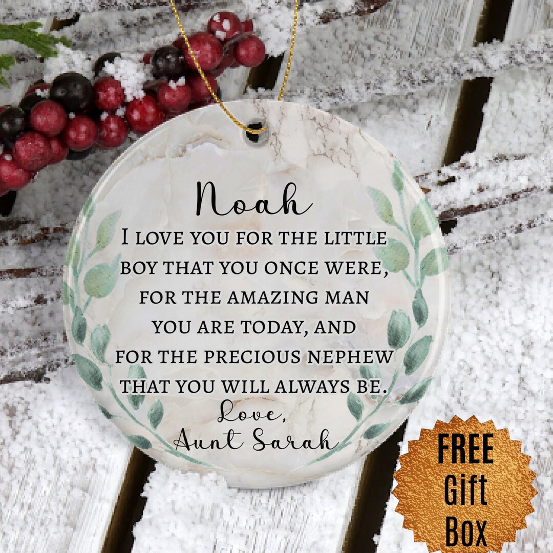 Nephew Ornament Personalized Keepsake for Christmas Gift for Nephew
