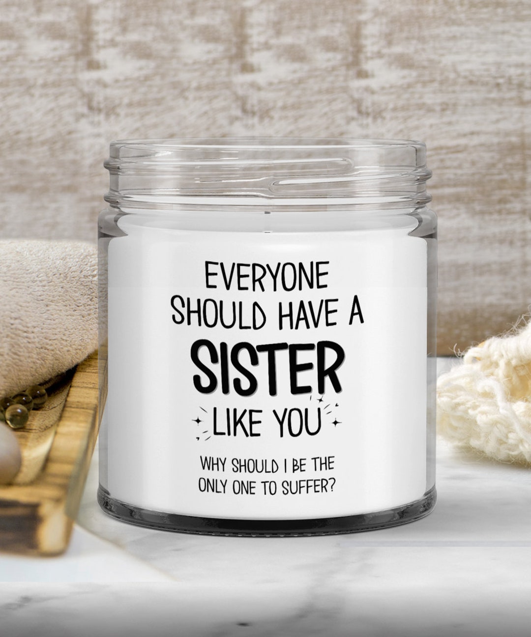 Funny 9oz Soy Wax Christmas Candle Holiday Gift Idea For Your Sister  Brother