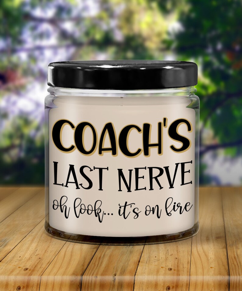 Coach Appreciation Gift from Team Coach's Last Nerve Candle Gift for Coach Gift for Men Best Coach Gift for Women Christmas Gift for Coach image 1