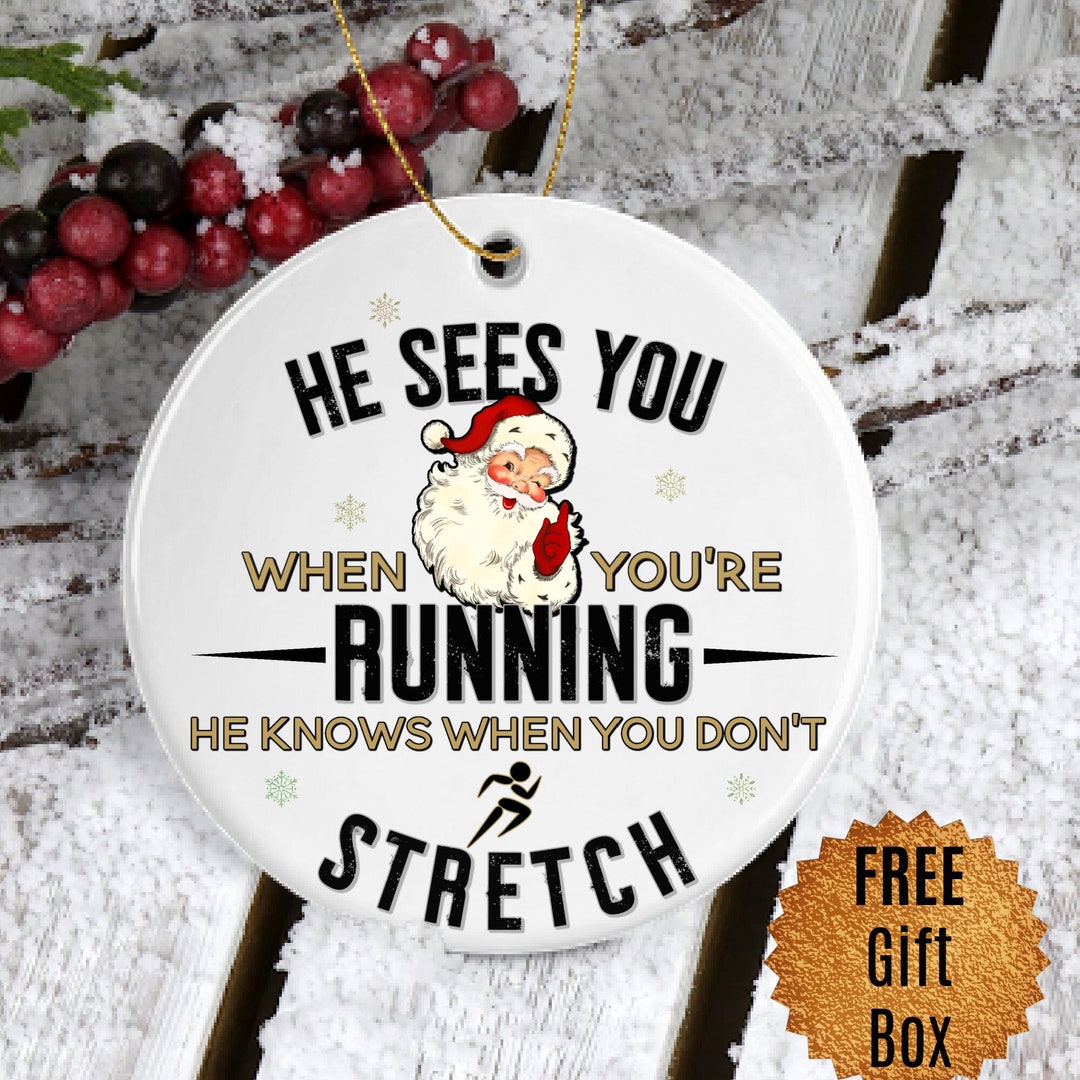 Running Ornament Fitness Gifts for Men Women Cross Country Marathon