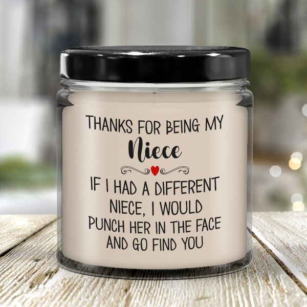 Niece Christmas Gift for Niece Candle for Teen Nieces Thanks for Being My Niece Gifts for Her Birthday White Elephant Gifts from Aunt Uncle