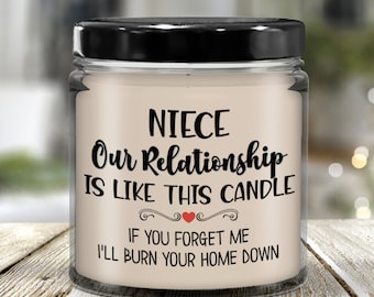 Gift for Niece Gift from Aunt Our Relationship Is Like This Candle Birthday Christmas Gifts for Niece Candle for Her Funny Gift from Uncle