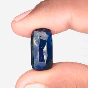 Natural Blue Kyanite Rose cut Gemstone, Flat Back Kyanite Gemstone, Kyanite For making Jewelry, Faceted  Blue Kyanite Cut slice 16X8X5mm
