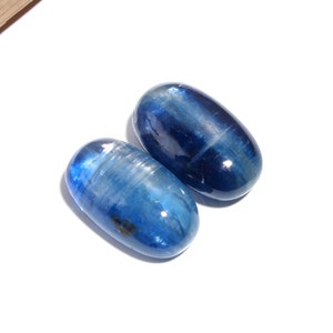 NATURAL KYANITE GEMSTONE Oval Shape Great Quality, Kyanite Gemstone Smooth Cabochon Ring Size Loose Kyanite Jewellery Stone, 22x13 mm