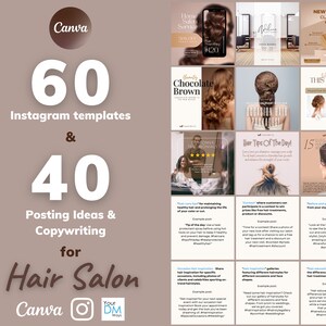 Hairstylist Instagram Template | Hair Salon Haircare Instagram | Hairdresser Social Media Template | Hair stylists Instagram Templaate