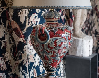 Italian Table Lamp | Sicilian fine art | Caltagirone ceramic