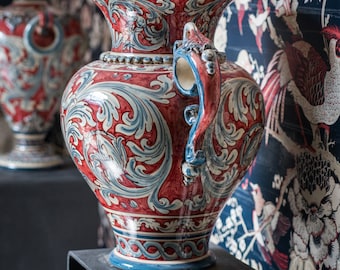 Italian pottery vase amphora design from Caltagirone