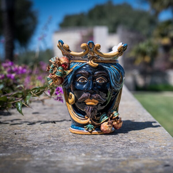 Sicilian Head Planter Etsy