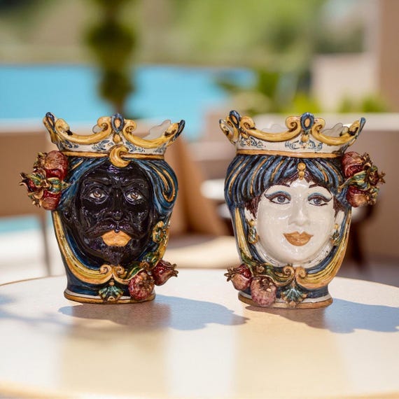 CERAMICHE DI SICILIA 花瓶 CERAMICHE DI SICILIA 花瓶 CERAMICHE DI SICILIA 花瓶 Vase In