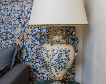 Italian Table Lamp | Sicilian fine art | Ceramic table lamp