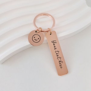 Custom Text Keychain Your Text Here Customized Keyring Engraved Metal ...