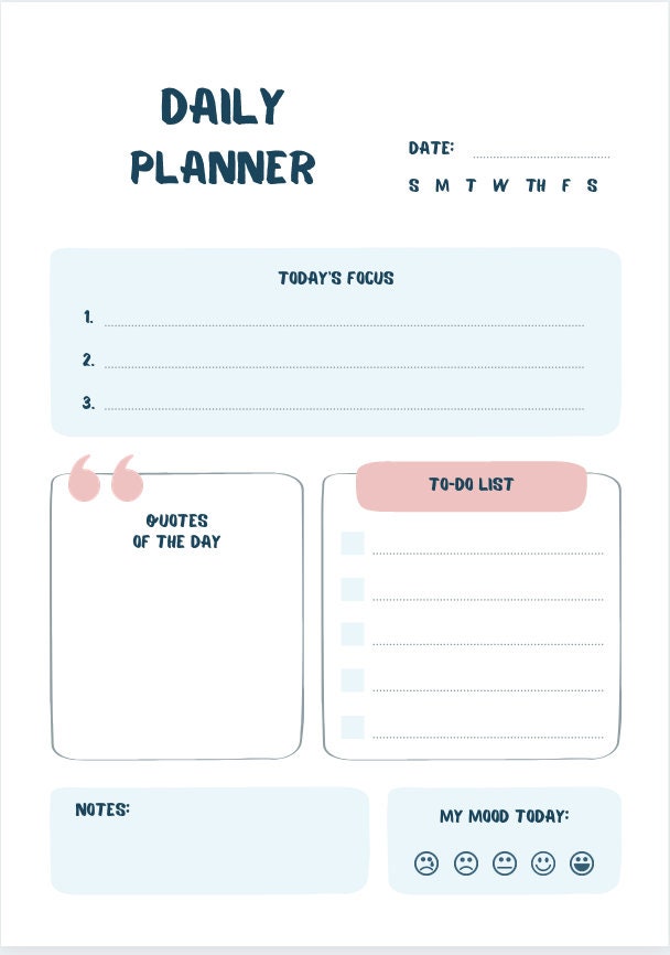 12 Winter Printable Planner Agenda Pages, Downloadable Yearly Daily ...