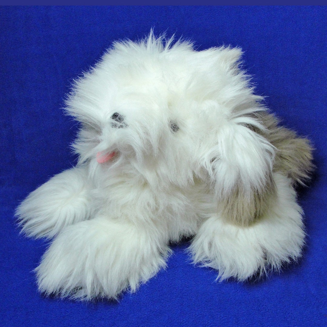 Chosun Sheep Dog Plush Stuffed Animal Large White & Fawn Tan Shaggy 17