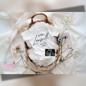 Faire-part de grossesse minimaliste, faire-part de bébé floral neutre, modèle de carte numérique personnalisé neutre, fleur naturelle MODIFIABLE