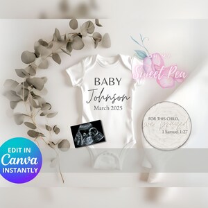 Faire-part de grossesse prière, faire-part de bébé numérique, modèle de carte numérique personnalisé