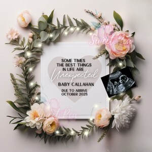 Digital Pregnancy Announcement, Baby Announcement, Personalized Best Things In Life are Unexpected Reveal Digital Announcement