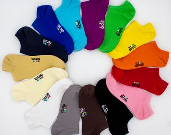 50 Pairs Low Cut Organic Cotton Socks - Unisex No Show Athletic Socks