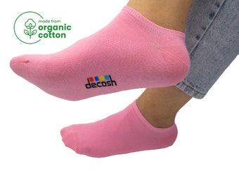 5 Paar Pinke Socken aus Bio-Baumwolle: Low Cut Söckchen