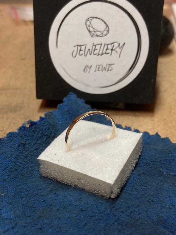 9ct Solid Gold Stackable Ring Smooth Etsy