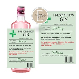 PARTY PERSONALISED VODKA WEDDING GIN PRESCRIPTION BOTTLE LABEL BIRTHDAY PARTY PERSONALISED VODKA WEDDING GIN PRESCRIPTION BOTTLE LABEL BIRTHDAY