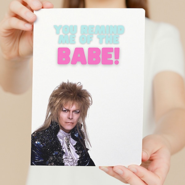 Labyrinth Birthday Card. David Bowie. Download and Print!