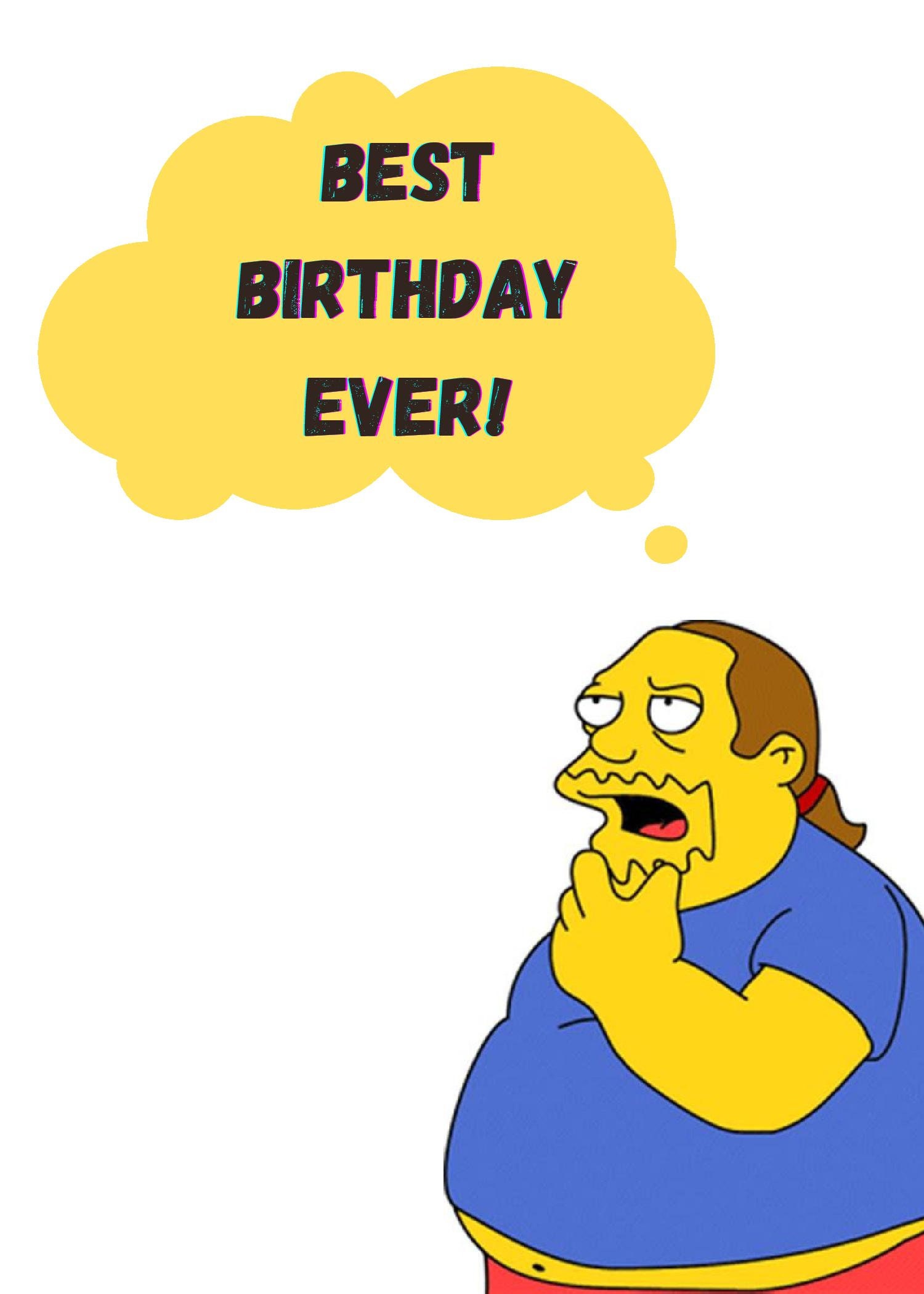 Simpsons Birthday Card. Comic Book Guy. Download and Print - Etsy