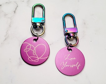 Love Yourself Heart Keychain Charm for ARMY fan | Kpop Key Accessory