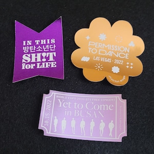 Foil Sticker Set for BTS Fan | Bangtan Inspired Paper Stickers