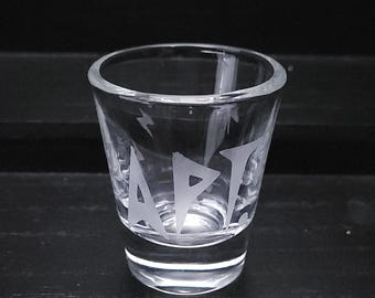 APT Etched Shot Glass: Kpop Game Night Drinkware