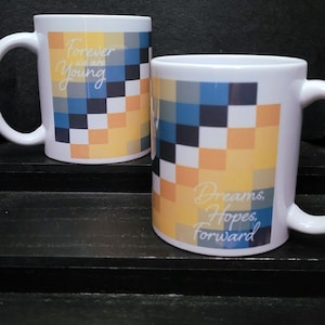 Colorful Young Forever Inspired Design Coffee Cup for BTS ARMY | Coffee Tea Mug for Kpop fan